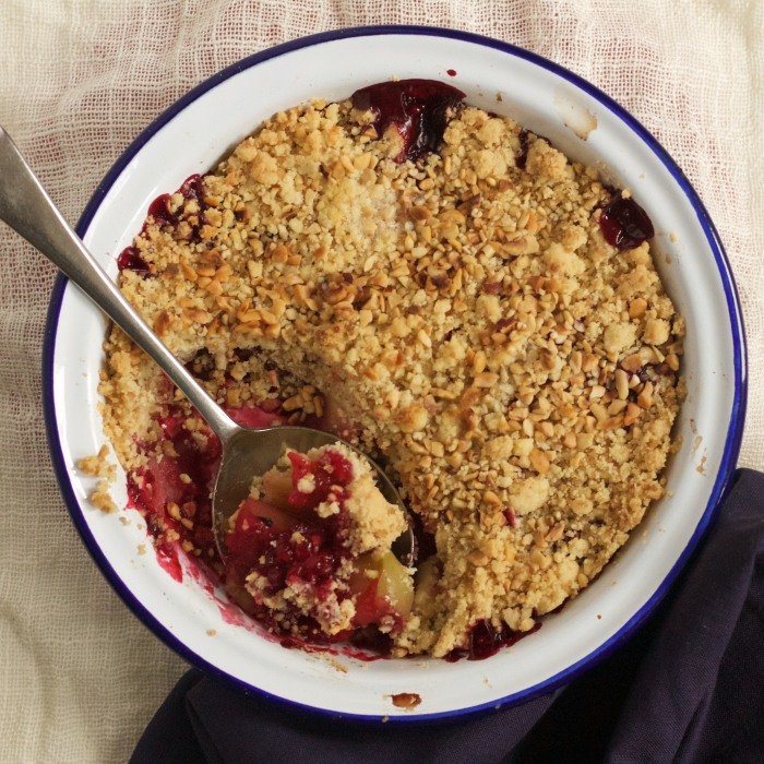 Apple and Blackberry Crumble