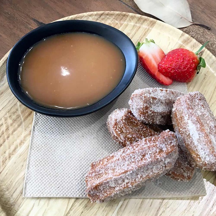 Chocolate Churros with Salted Caramel Chocolate Sauce