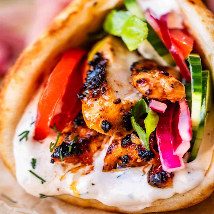 Chicken Shawarma with Garlic Herb Yoghurt Sauce